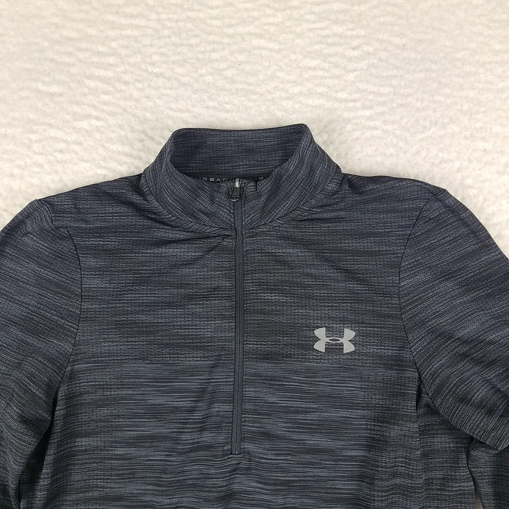 Under Armour Sweater Mens Small‎ Gray Heathered Fitted Heatgear Threadborne